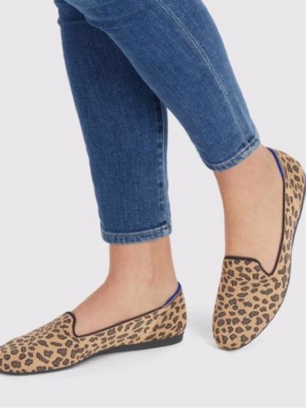 Rothy’s Lounge Loafers Flats Cheetah Leopard Slip-On shoes Sz 7.5 6.5 EUC